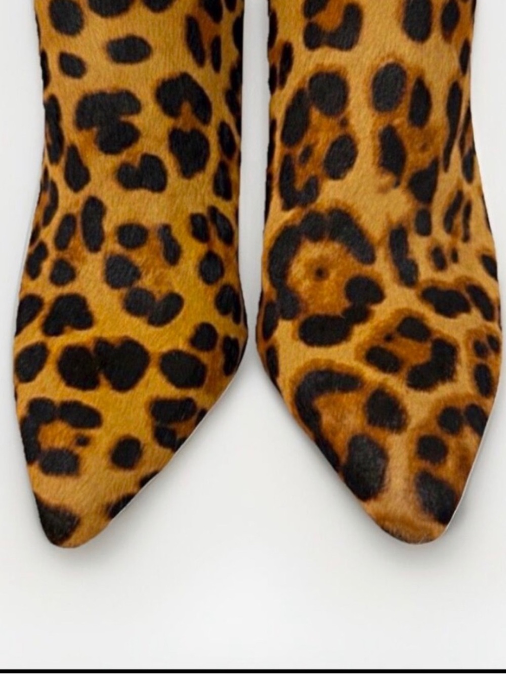 ALDO Wiema Animal Print Calf Hair Pointed Toe High Heel Ankle Boots Size 8 - Picture 2 of 10
